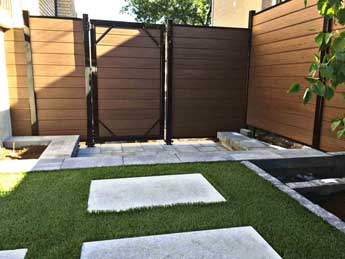 gazon+synthétique+clôture+composite+ezfence