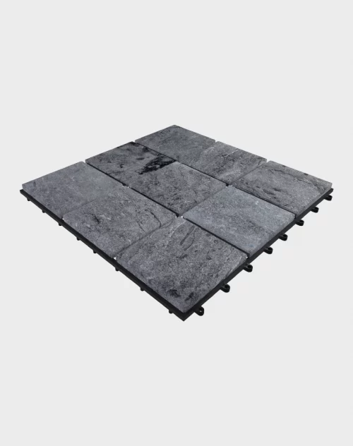 Composite deck tiles ezclip slate