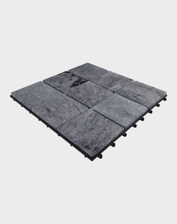 Composite deck tiles ezclip slate