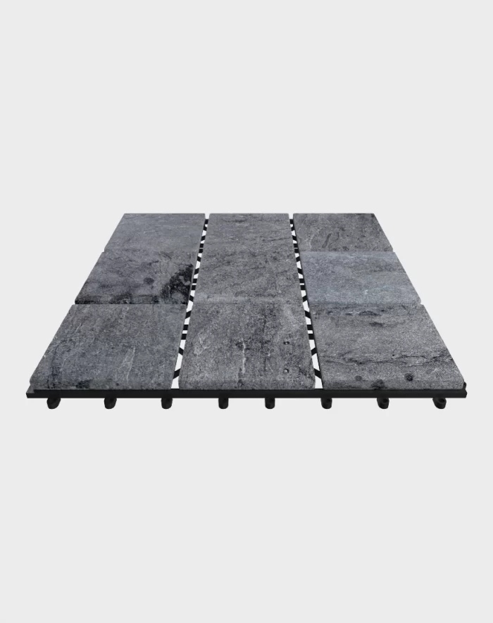 Composite deck tiles ezclip slate