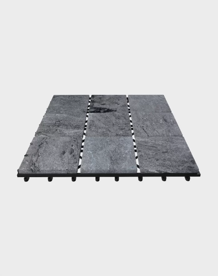 Composite deck tiles ezclip slate