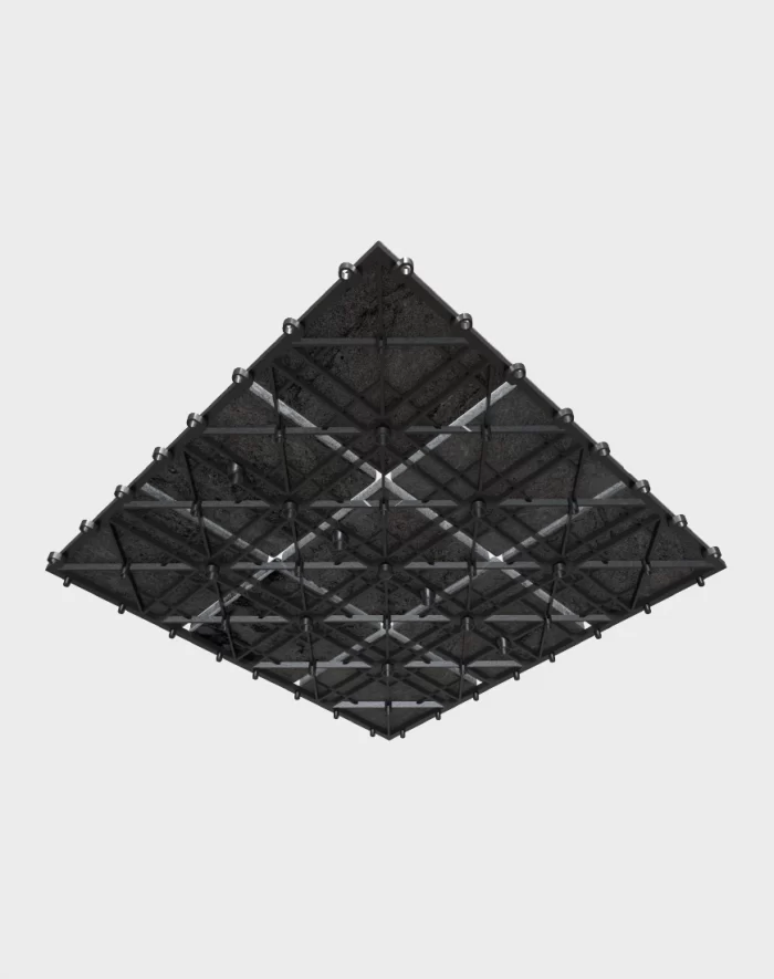 Composite deck tiles ezclip slate