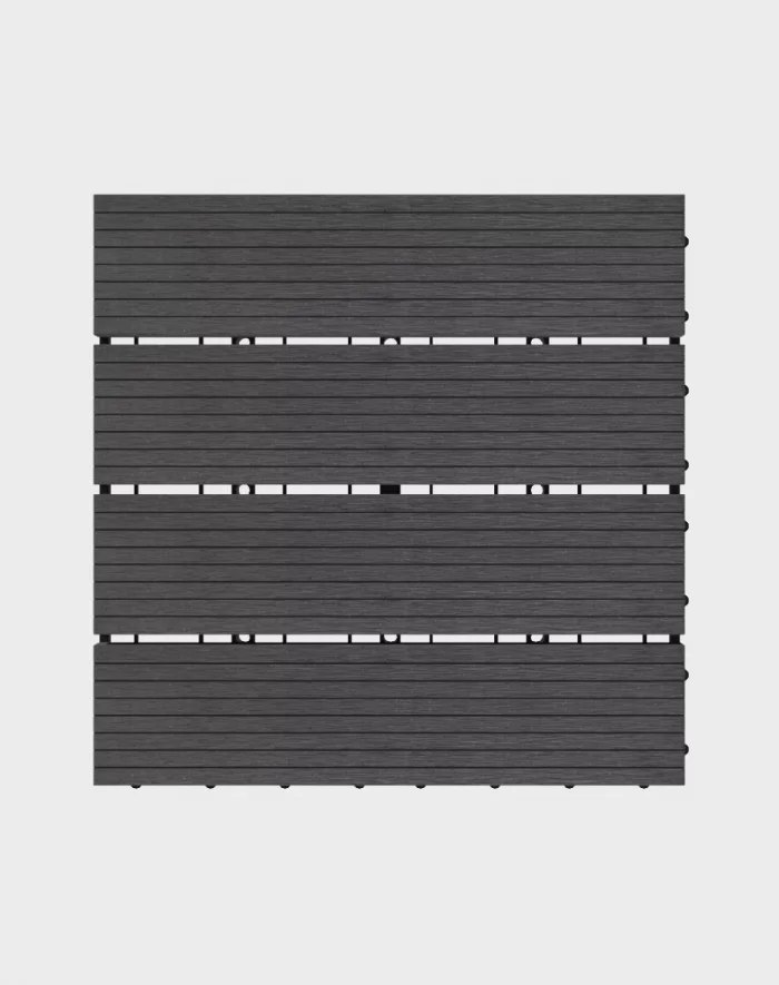 Composite deck tiles ezclip design charcoal