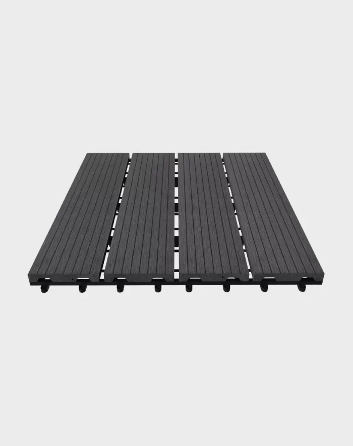 Composite deck tiles ezclip design charcoal