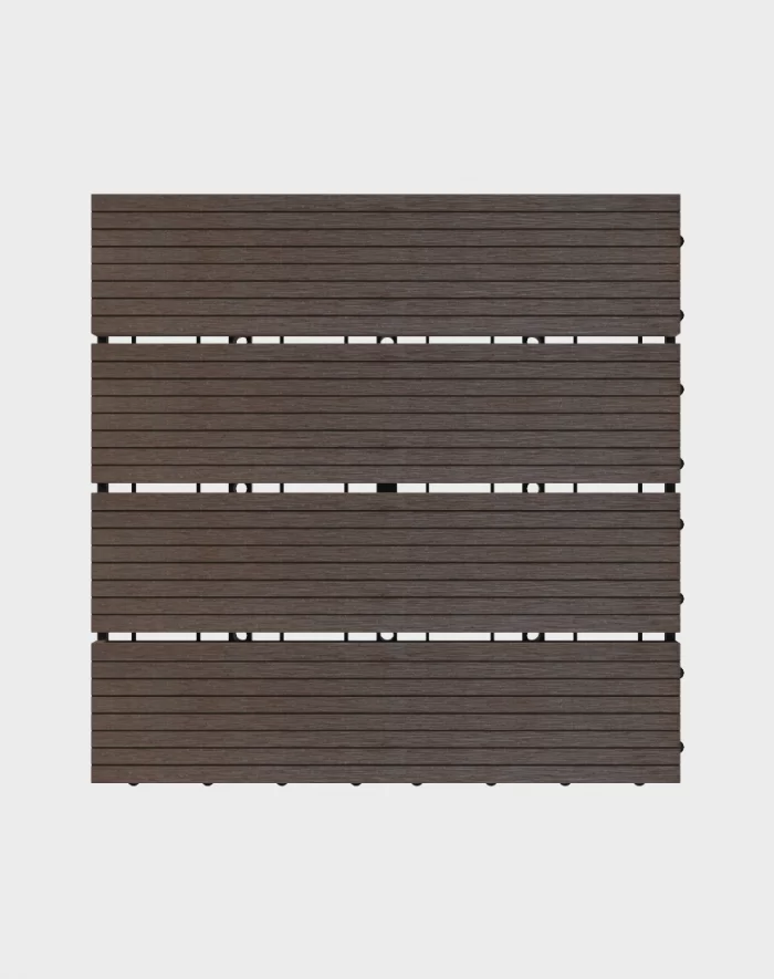 Composite deck tiles ezclip design dark coffee