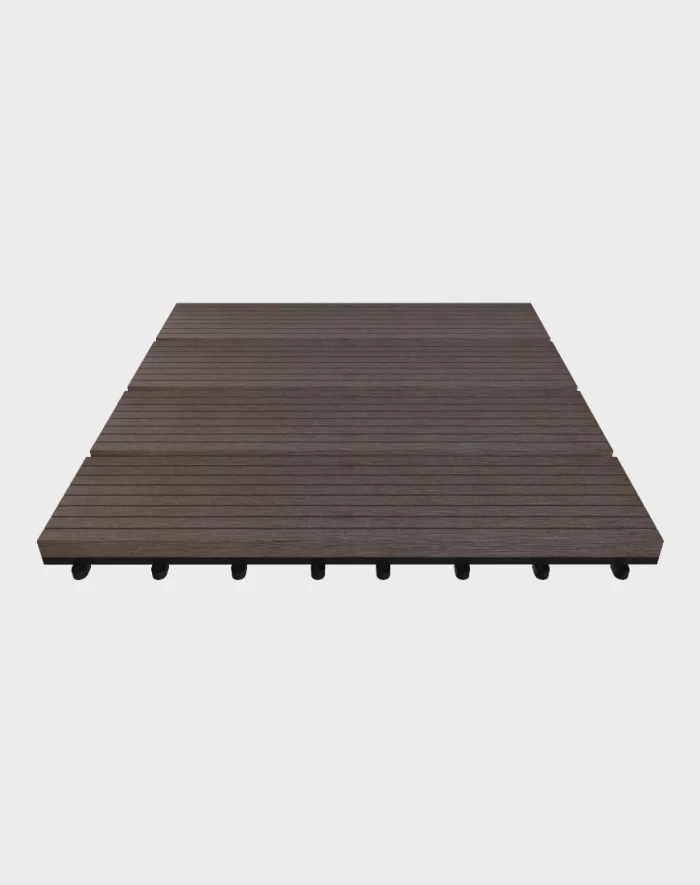 Composite deck tiles ezclip design dark coffee