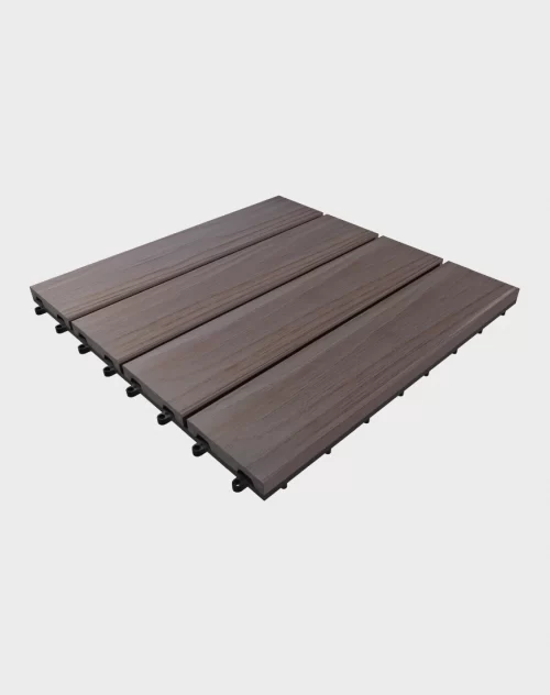 Composite deck tiles ezclip elite roasted