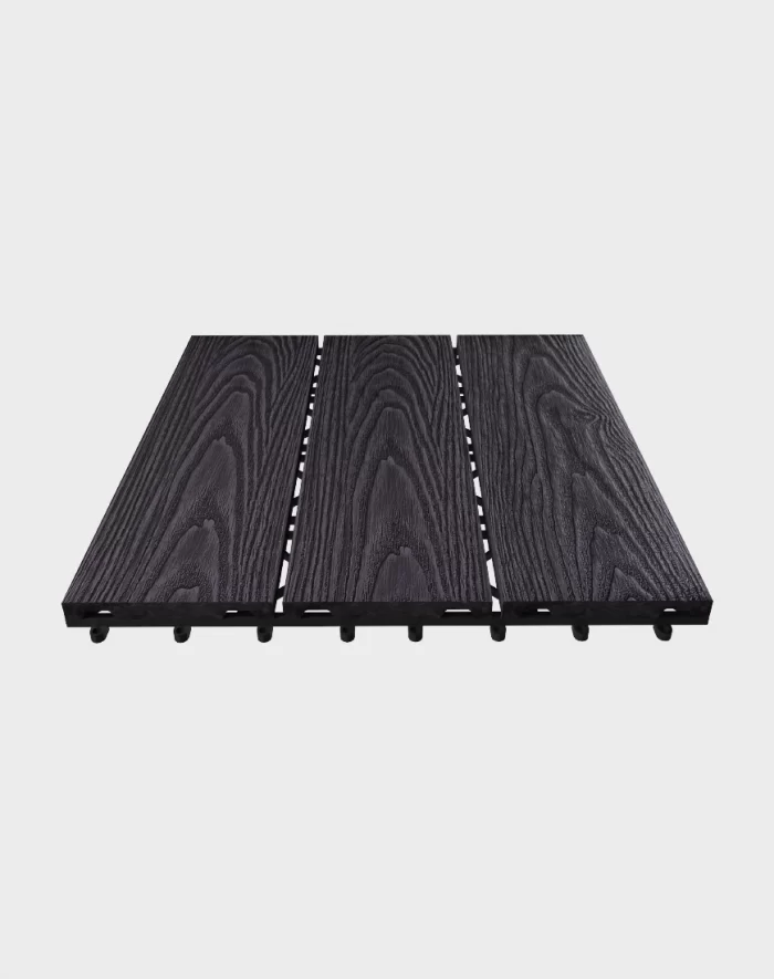 Composite deck tiles ezclip natural black
