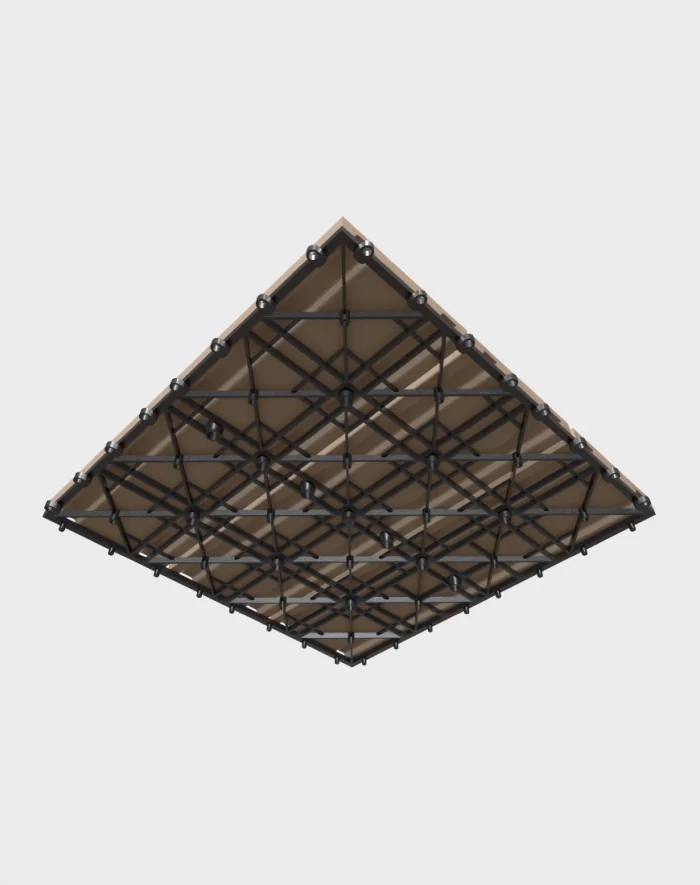 Composite deck tiles ezclip natural teak