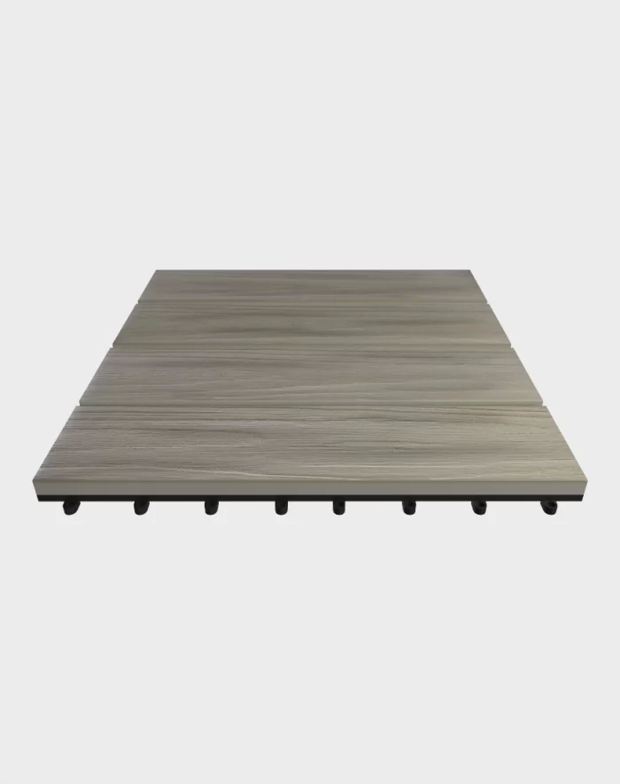 Composite deck tiles ezclip elite dark grey