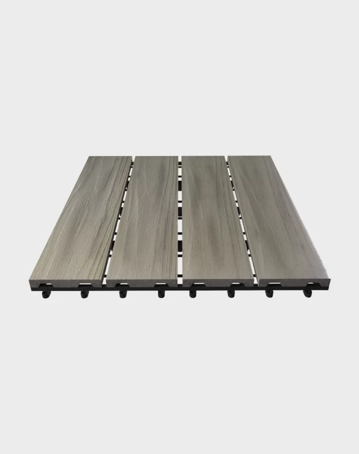 Composite deck tiles ezclip elite dark grey