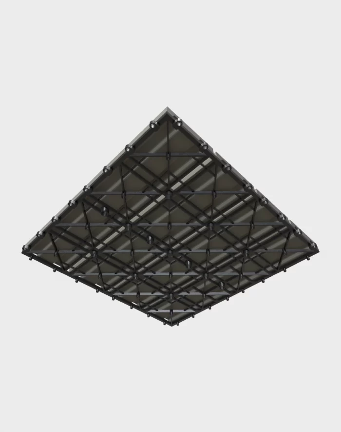 Composite deck tiles ezclip elite dark grey