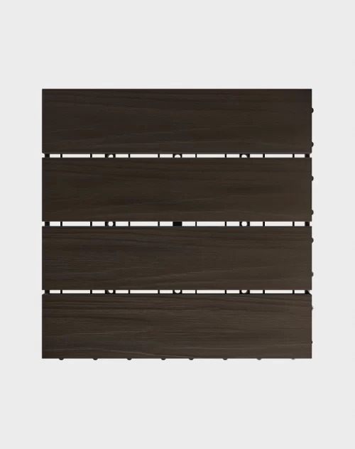 Composite deck tiles ezclip elite natural dark