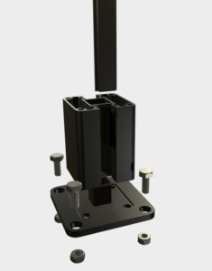 Post-Channel-74''-Black-Premium-fence-installation