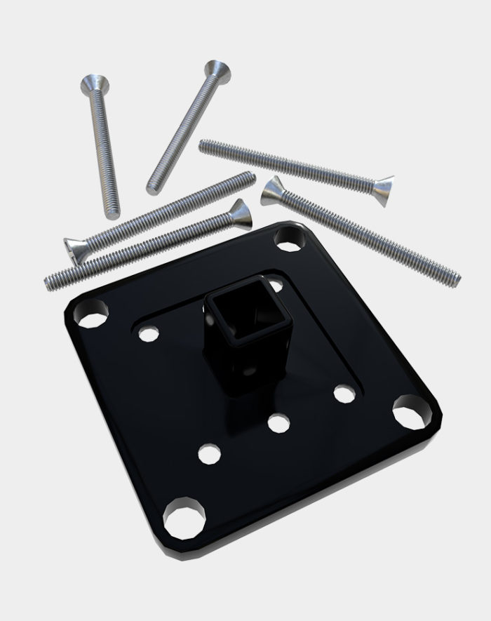 post base with scews to attach fence pots to ground