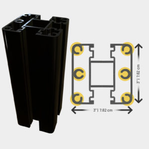 high-strength-post-aluminum-black-post-composite-fencing