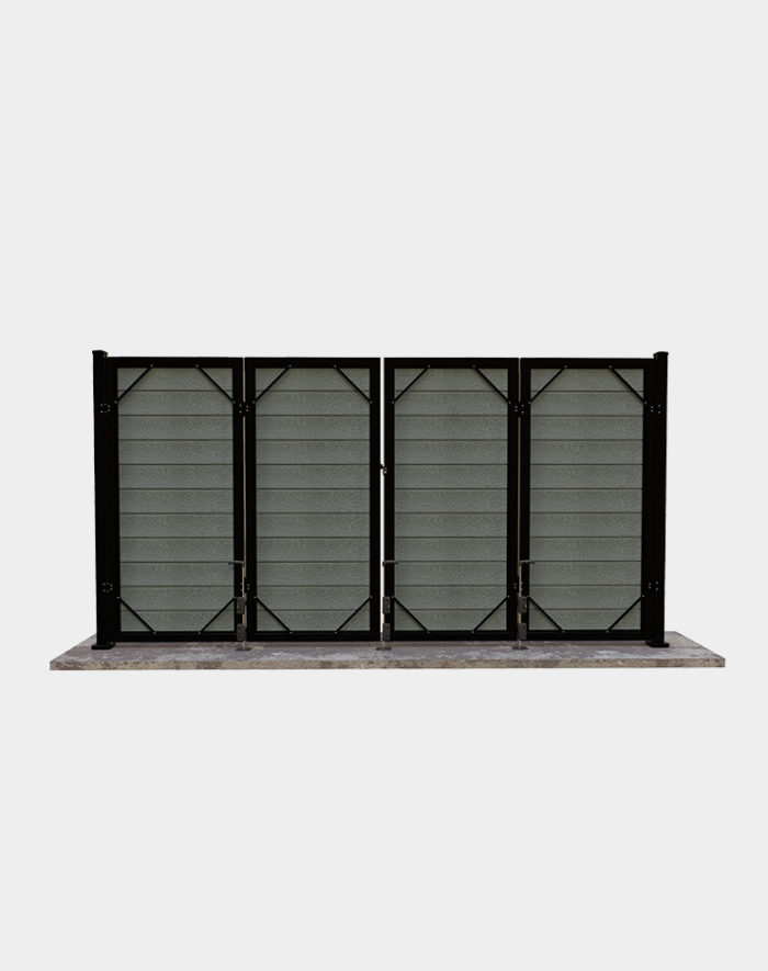 Double-folding-gate black aluminum Double-folding-gate toronto vancouver surrey ontario alberta