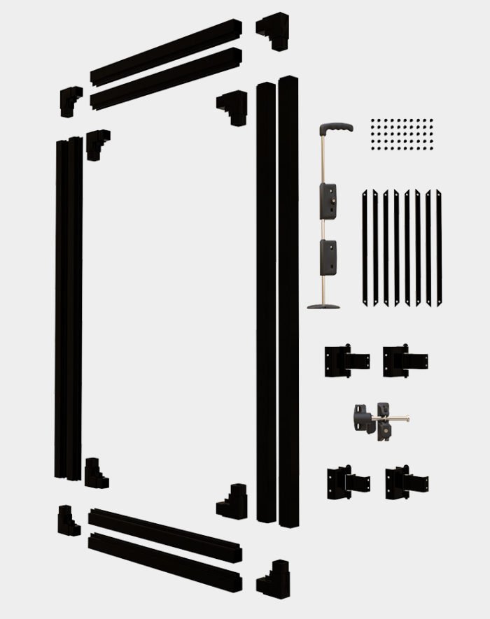 Single-folding-gate-parts-3D-view Single-folding-gate-parts-3D-view