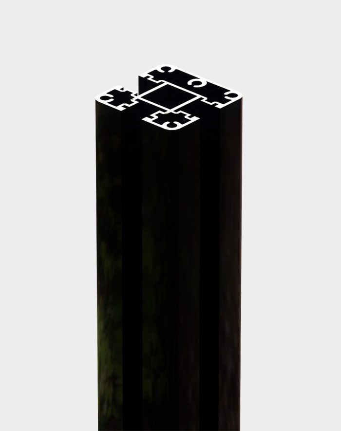 Corner-post-black-chrome