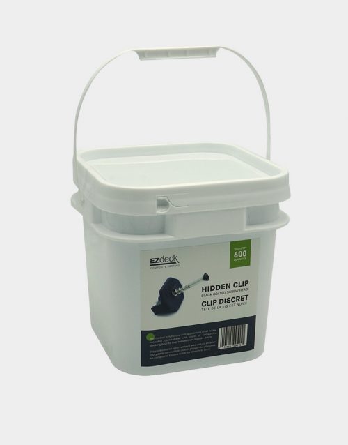 bucket-of-600-nylon-clips-with-100-screws-SGC-compatible-with-ezdeck-boards-and-trex-boards composite decking fasteners clips invisibles