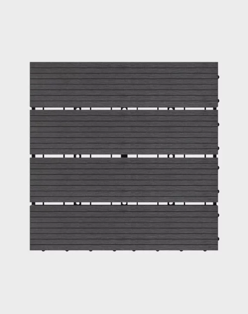 Composite deck tiles ezclip design charcoal