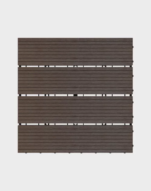 Composite deck tiles ezclip design dark coffee