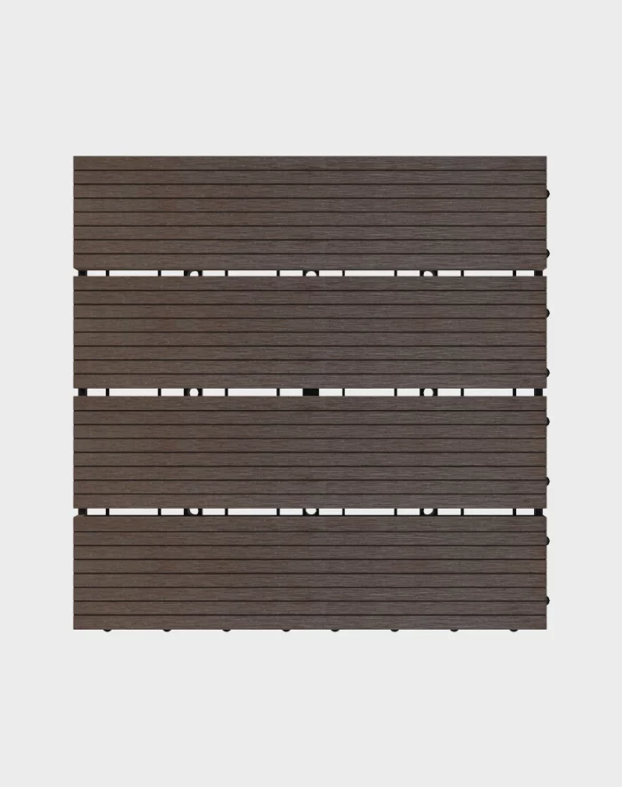 Composite deck tiles ezclip design dark coffee