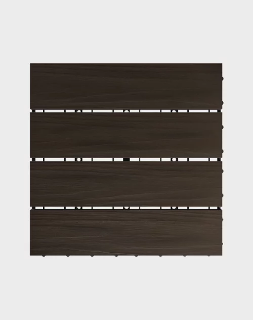 Composite deck tiles ezclip elite natural dark