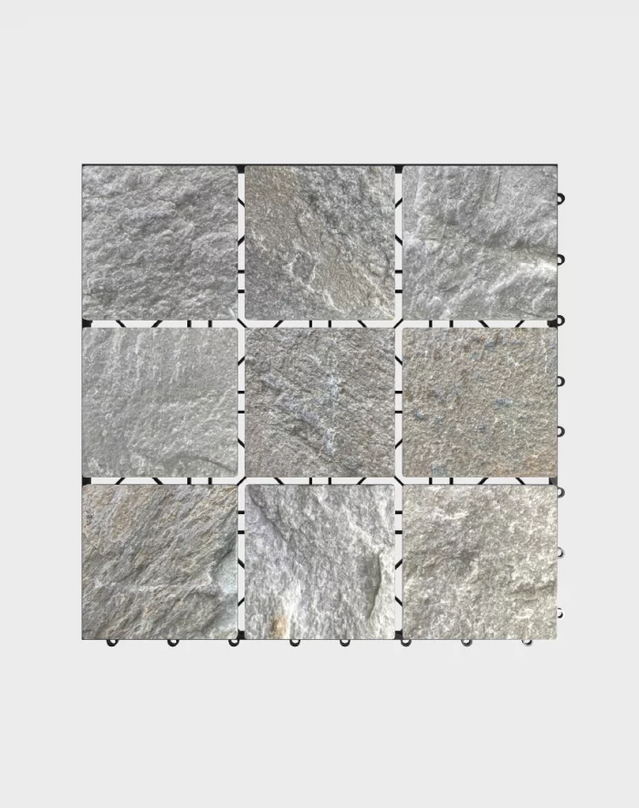 Composite deck tiles ezclip quartz