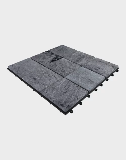 Composite deck tiles ezclip slate
