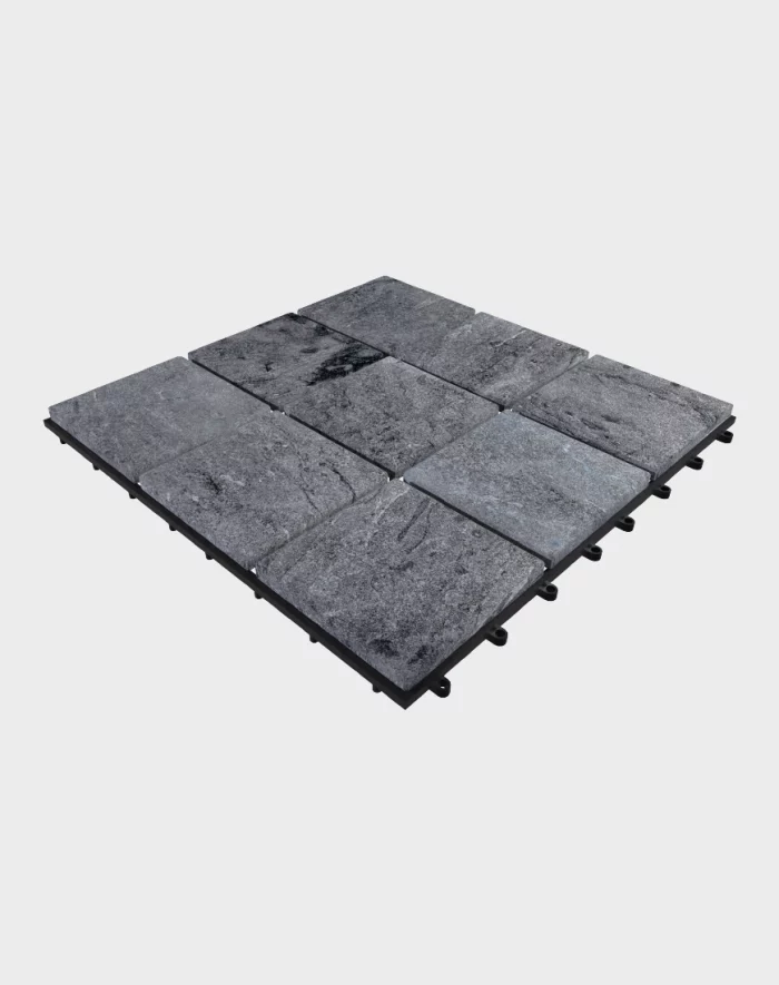Composite deck tiles ezclip slate