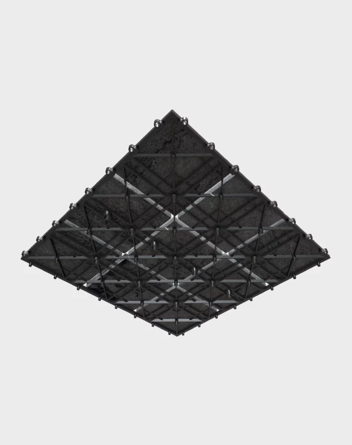 Composite deck tiles ezclip slate