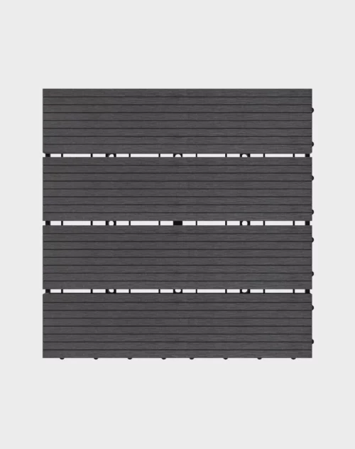 Composite deck tiles ezclip design charcoal