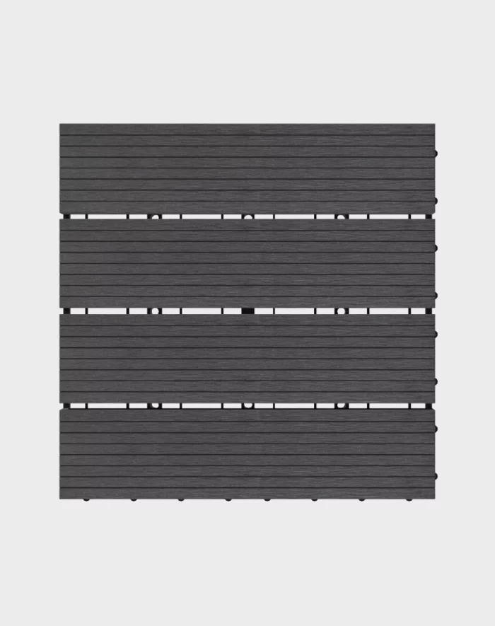 Composite deck tiles ezclip design charcoal