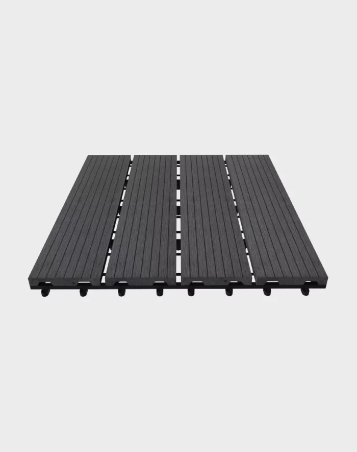 Composite deck tiles ezclip design charcoal