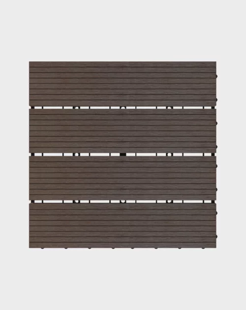 Composite deck tiles ezclip design dark coffee