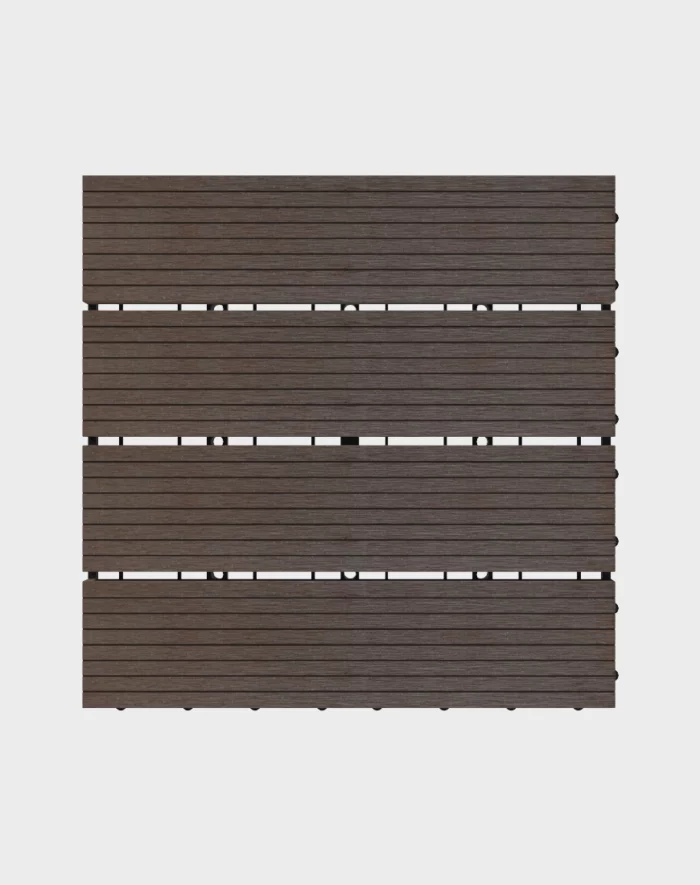 Composite deck tiles ezclip design dark coffee