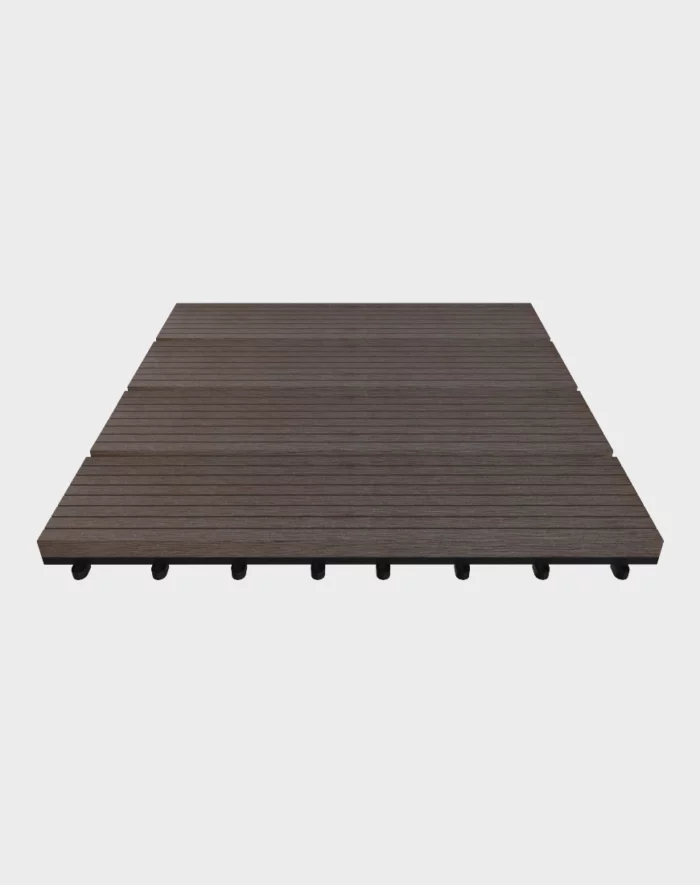 Composite deck tiles ezclip design dark coffee