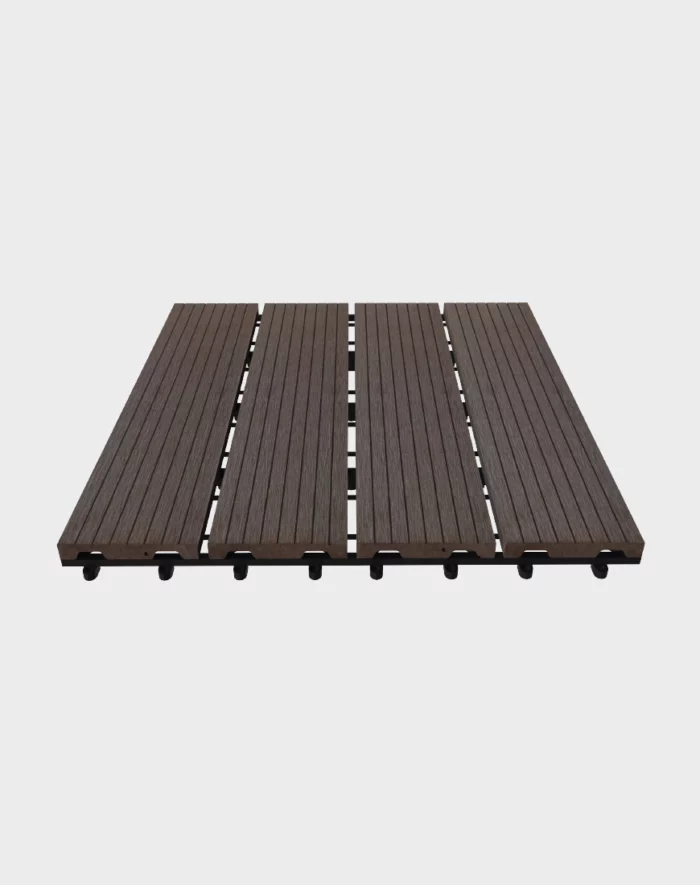 Composite deck tiles ezclip design dark coffee