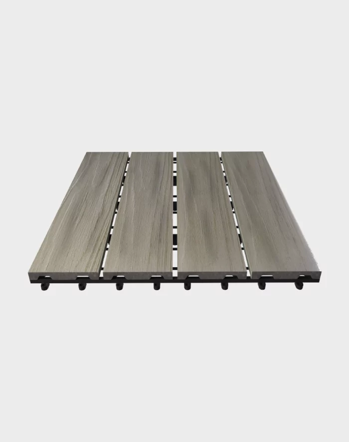 Composite deck tiles ezclip elite dark grey