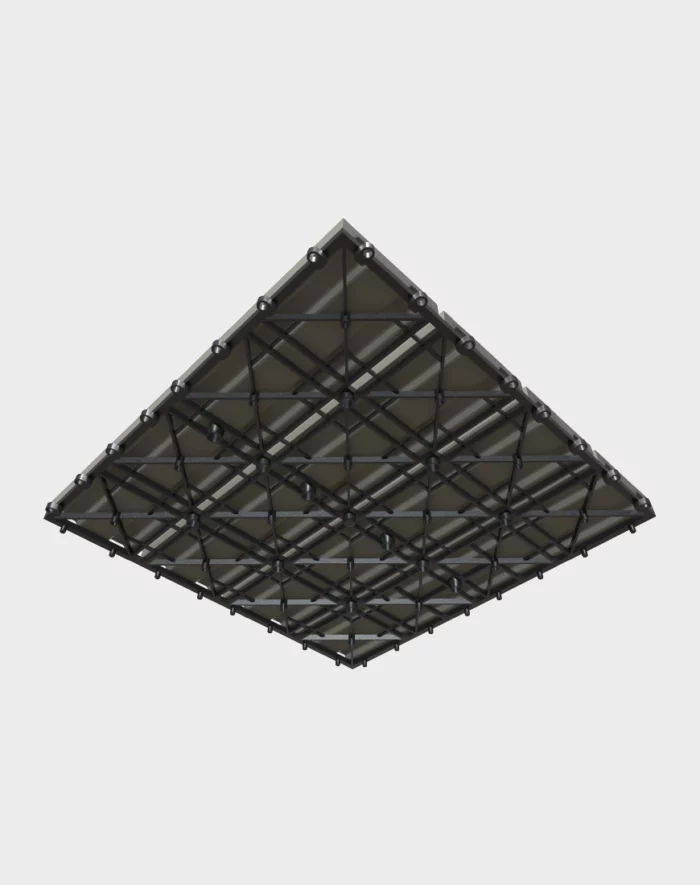 Composite deck tiles ezclip elite dark grey