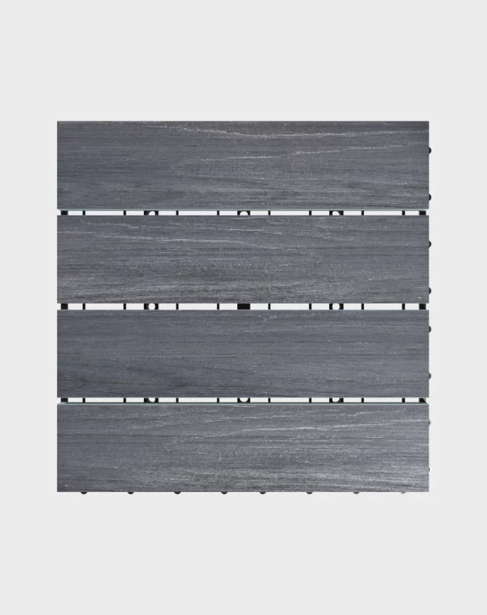 Composite deck tiles ezclip elite moon grey