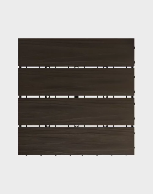 Composite deck tiles ezclip elite natural dark