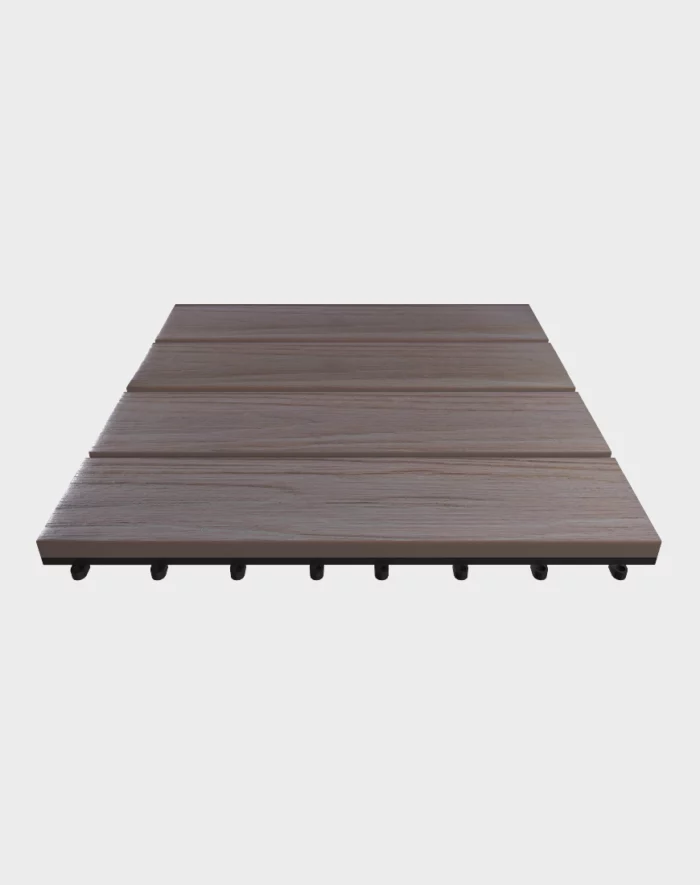 Composite deck tiles ezclip elite roasted