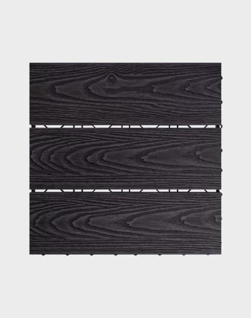 Composite deck tiles ezclip natural black