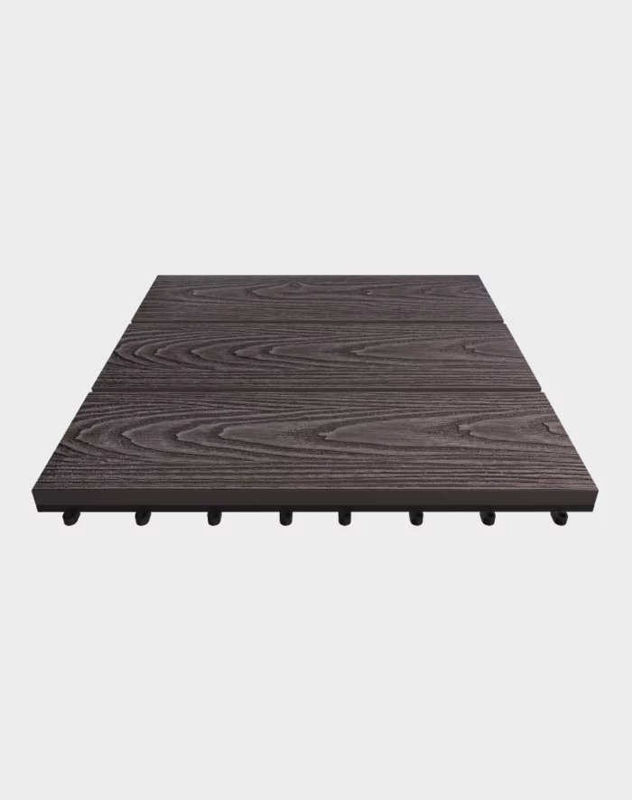 Composite deck tiles ezclip natural chocolate