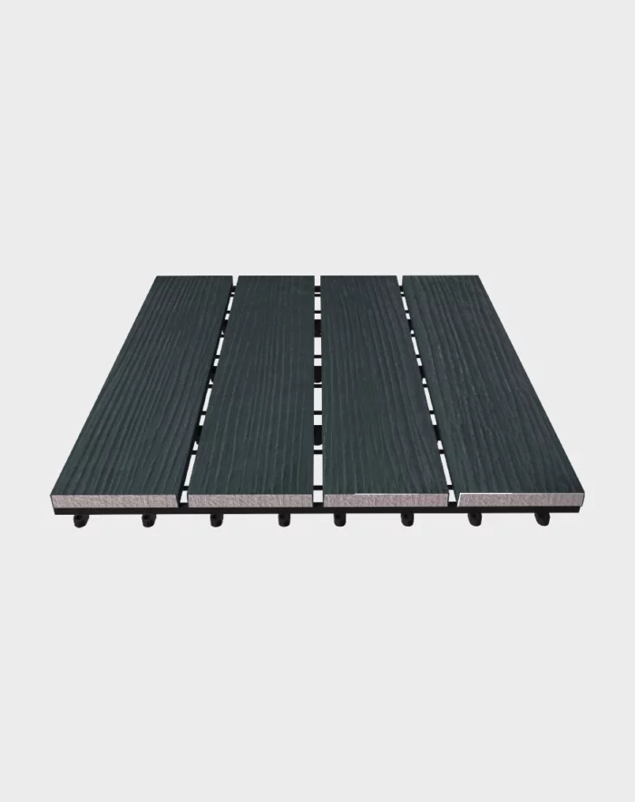 Composite deck tiles ezclip premium carbonized