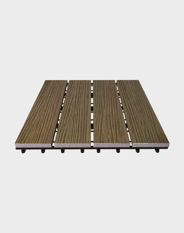 Composite deck tiles ezclip premium cocoa