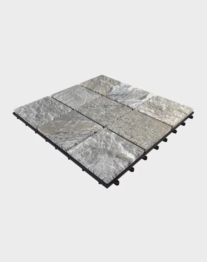 Composite deck tiles ezclip quartz