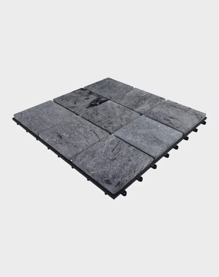Composite deck tiles ezclip slate